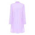 thumbnail image 2 of Oyolan Gilets Kimono pour Femmes en Mousseline Transparente, Cache-Maillots Décontractés Amples, Boléro Ouvert à l'Avant, Manteau Lavande G, 2 of 5