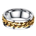 thumbnail image 3 of Miangastore Stylish Golden Titanium Steel Man Ring Durable Fashion Finger Jewelry for Decor Size 11, 3 of 8