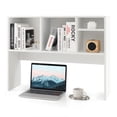 thumbnail image 1 of Costway Bibliothèque de Bureau pour Ordinateur, Organisateur de Rangement de Comptoir avec 4 Casiers, Blanc, 1 of 10