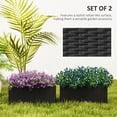 thumbnail image 4 of Outsunny Lot de 2 Bacs à Plantes de 20 Pouces pour Rambarde, Pots de Fleurs Suspendus, Noir, 4 of 9