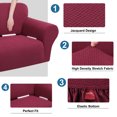 thumbnail image 4 of PiccoCasa Stretch Sofa Slipcover Washable Furniture Covers for Dogs Burgundy Small, 4 of 7