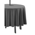 thumbnail image 3 of Vargottam Indoor/Outdoor Round Tablecloth 58 Inch Round Tablecloth with Umbrella , Waterproof Zippered Patio Table Cloths, Spring/Summer Table Covers for Backyard Circular Table/BBQs/Picnic-Dark Gray, 3 of 7