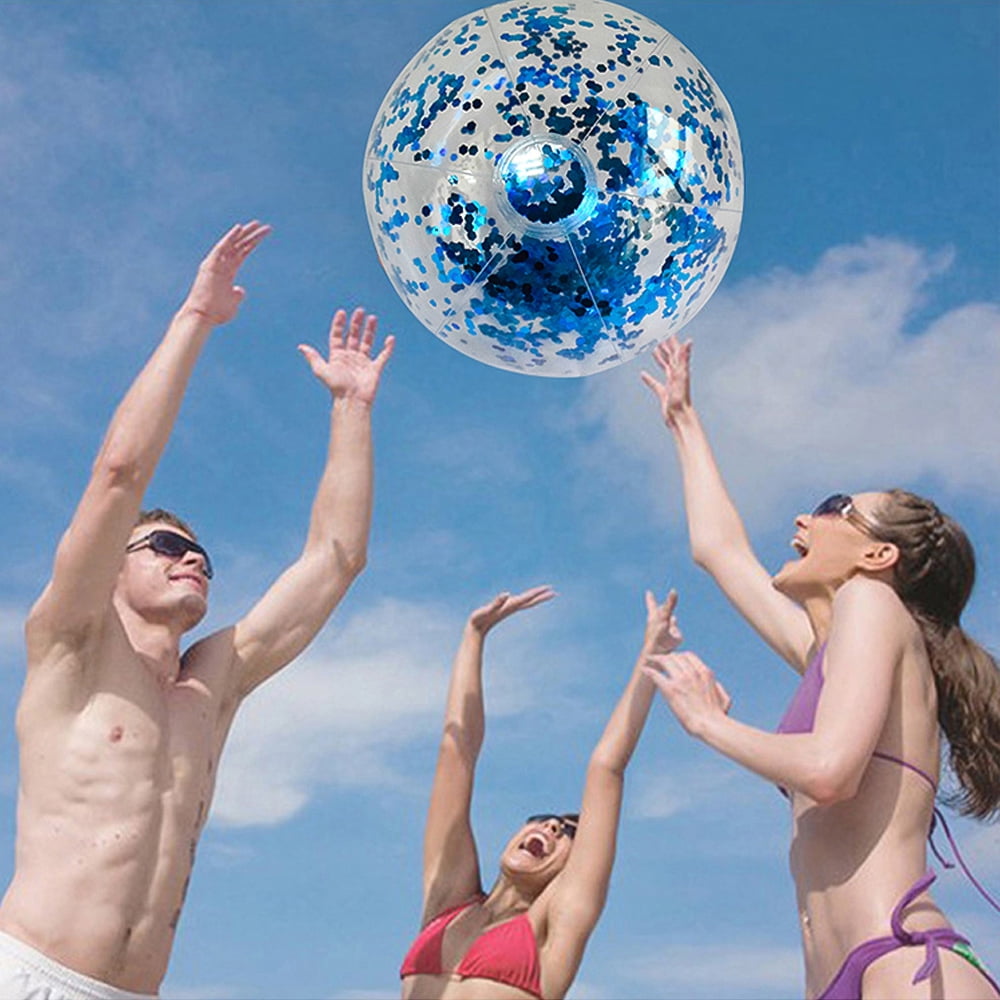 Beach Ball Ball Pool Toys Rykon Inflatable Beach Balls, Assorted Sizes 6, 12, 16, 24, Pack Of 4,  Rainbow Beach Balls For Kids, Blow Up Pool Toys For Summer Party, Beach  Games Outdoor Fun
