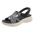 thumbnail image 1 of IUJSOY Platform Sandals for Women Cross Strap Open Toe Slingback Anti-Slip Beach Walking Shoes, 1 of 9
