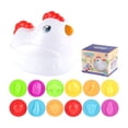 thumbnail image 1 of Fesfesfes Easter Egg Matching Learning Toy Pieces Hen Storage Box on Wheels Multiple Shapes Colors Fine Motor Skills Sensory Activity Plaything, 1 of 5