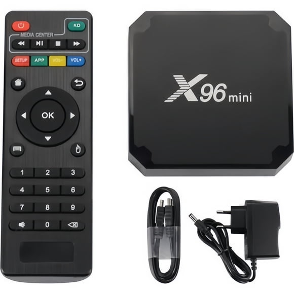 Boîtier Android TV X96 Mini - Android 9.0 - Amlogic S905W Quadricœur - 2 Go RAM + 16 Go ROM - HD 4K - Lecteur Multimédia Wi-Fi (AH37)
