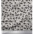 thumbnail image 1 of Soimoi Polyester Crepe Fabric Stripe & Cat Animal Decor Fabric Printed Yard 42 Inch Wide, 1 of 3