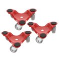 thumbnail image 1 of USHOBE 3Pack Furniture Transport Dolly Metal Red for Lifting Boxes, 1 of 7