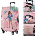 thumbnail image 5 of Travel Luggage Cover Suitcase Protector Fits 18-32 Inch Luggage Wheel Covers Patterned Travel Related Items Flower Luggage Protector Elastic Luggage Anti-scratch Suitcase Cover XL, 5 of 5
