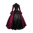thumbnail image 1 of Pompotops Robes de Bal Rétro Gothiques à Imprimé Floral pour Femmes Automne Hiver, 1 of 9