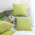 thumbnail image 4 of Unique Bargains Housse de Coussin Décorative à Rayures Maïs en Polyester, 4 Pcs, pour Sofa, 4 of 10