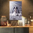 thumbnail image 1 of Woman with Dark Angel Wings - Modern Beach Canvas Art Print, 1 of 3