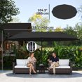 thumbnail image 3 of Outsunny Parasol de Patio Double Face de 15 Pi avec Double Auvent, Noir, 3 of 10