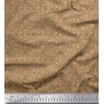 thumbnail image 1 of Soimoi Brown Heavy Satin Fabric Oaknut Fruits Print Fabric by Yard 54 Inch Wide, 1 of 3