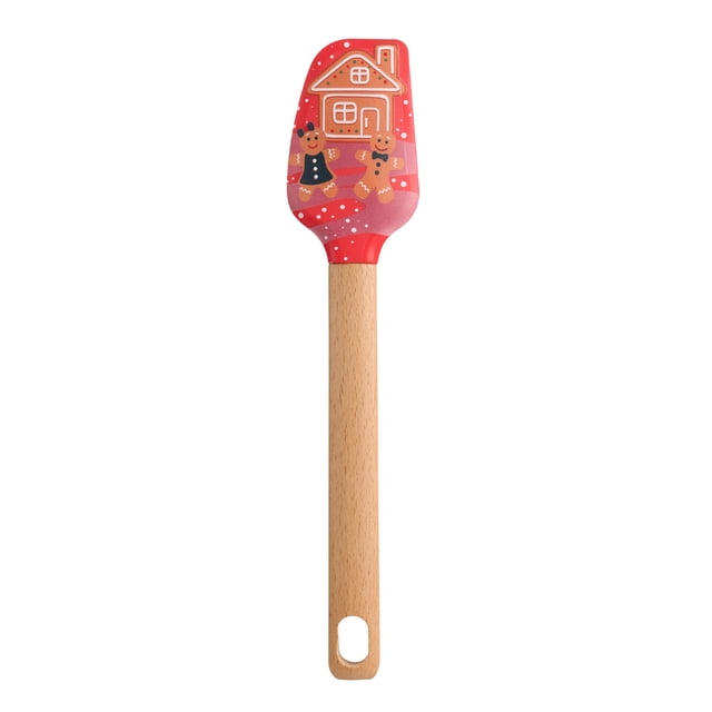 Holiday Time Silicone & Beechwood Spatula, Gingerbread