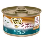 Fancy Feast Gravy Lovers Turquie Feast en Arôme de la Turquie grillée Gravy, Nourriture de chat humide 85g