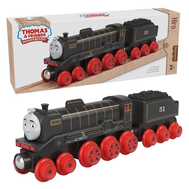 Thomas & Friends Wooden Railway Hiro Engine and Coal Car