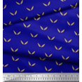 thumbnail image 2 of Soimoi Blue Velvet Fabric Brush Stroke Abstract Print Sewing Fabric Yard 58 Inch Wide, 2 of 3