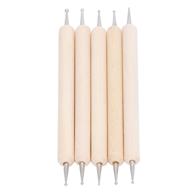 Sculpting Stylus, Tracing Stylus Stainless Steel Double Head Wooden Handle For Painting For Art Projects