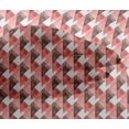 thumbnail image 4 of oneOone Viscose Chiffon Red Fabric Triangle Geometric Craft Projects Decor Fabric Printed By The Yard 42 Inch Wide, 4 of 4