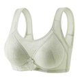 thumbnail image 1 of Virmaxy Womens Wireless Bra Lace Plus Size Gathering Underwear Everyday Bra Color Comfortable Hollow Out Perspective Bra Underwear No Rims Green-3 40/90, 1 of 8