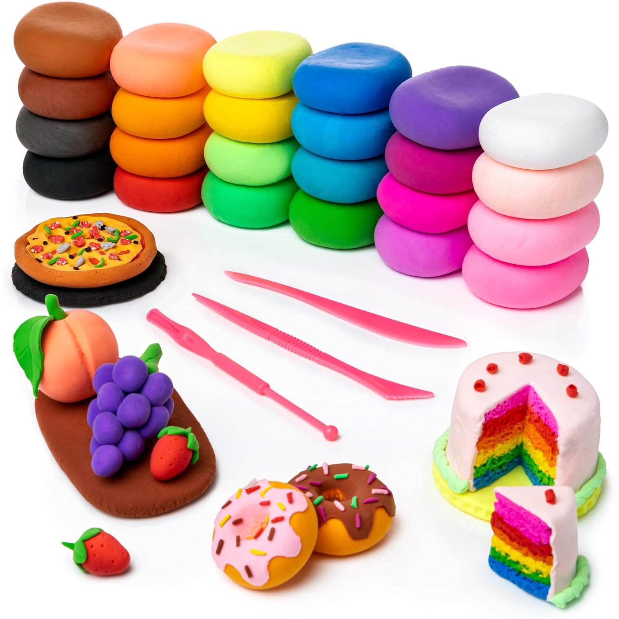 Fuebueo Air Dry Clay kit 12 Colors Oven Bake Clay DIY Mold Clay