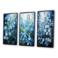 thumbnail image 3 of Designart "pasture Of Forgetmenots Flowers III" Floral & Botanical Framed Wall Art Set Of 3 - Blue Meadow Frame Gallery Wall Set For Home Decor, 3 of 6