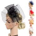 thumbnail image 5 of Bonnet de Fête Fascinator Style Royal Décoratif Beau Rétro Ball Parti Chapeau de Tête Décor, 5 of 5