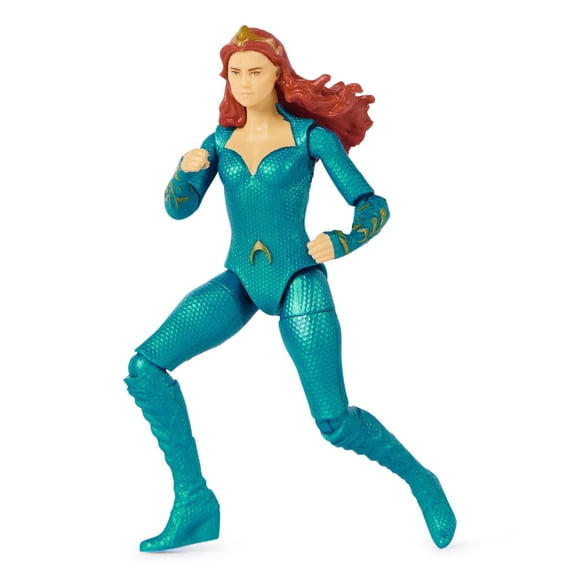DC Comics, Mera Action Figure, 4-inch, 2 Accessories, Detailed Sculpt and Movie Styling, Collectible Superhero Kids Toys for Boys & Girls