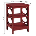 thumbnail image 4 of Convenience Concepts Omega Table d'Appoint, Fini Bois Rouge Canneberge, 4 of 6