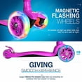 thumbnail image 3 of Beleev Kick Scooter for Kids, 3 Wheel Scooter for Toddlers Girls Boys, Adjustable Height, Lean to Steer, Light up Wheels for Children (Dark Lilac), 3 of 5