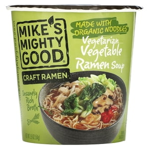 Mike's Mighty Good, Craft Ramen, Soupe de légumes végétariens, 1.9 oz (54 g)