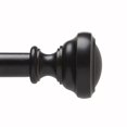 thumbnail image 1 of hometrends Noble 1" Drapery Rod Set 60-144" Matte Black, 1 of 3