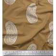 thumbnail image 1 of Soimoi Polyester Crepe Fabric Paisley Block Decor Fabric Printed Yard 52 Inch Wide, 1 of 3