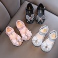thumbnail image 3 of B91xZ Chaussures de Robe pour Petite Fille Mode Ballerines avec Nœud, Noir 8.5, 3 of 5