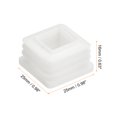 thumbnail image 2 of Unique Bargains 8Pack 25mmx25mm(0.98inch) Plastic Tubing Plug Square Post End Caps White, 2 of 6