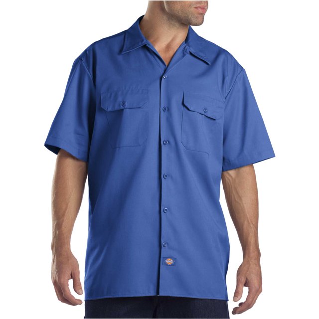 Dickies Chemise de Travail à Manches Courtes pour Homme, 3X, Bleu Royal