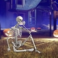 thumbnail image 3 of Halloween Skeleton Skeleton Model Full Body for Front Lawn Photo Prop Decor 40x10x4cm, 3 of 9