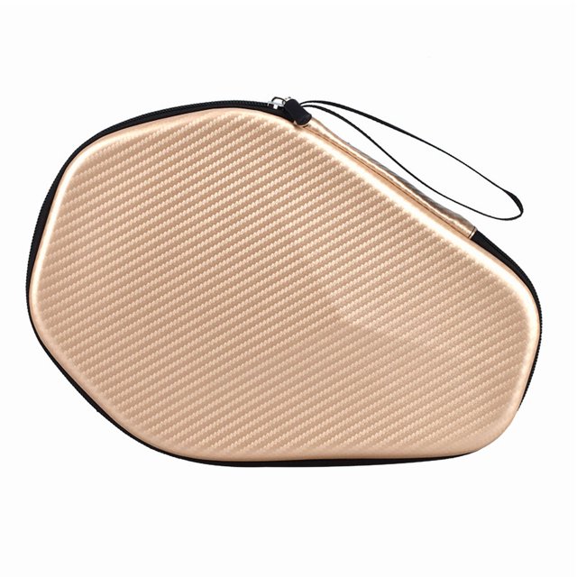 Étui Rigide pour Équipement de Sport en Champagne - Design Hexagonal pour Raquettes de Ping-Pong, Badminton et Tennis - Rangement Durable et Incassable avec Impression de Logo Personnalisé - Idéal pour les Équipes Nord-Américaines &
