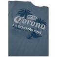 thumbnail image 3 of Corona Extra La Vida Mas Fina Palm Trees Front and Back Print T-Shirt-Large, 3 of 4