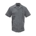 thumbnail image 1 of Gravity Threads Mens Guayabera Summer Shirt - Charcoal - 2X-Large, 1 of 2