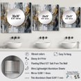 thumbnail image 4 of Designart "Delicate Brushstrokes Black and White I" Abstract Marble Square Mirror For Wall Decor - Large Grey Square Mirror Printed Wall Decor - Modern Square Living Room Mirror, 4 of 5