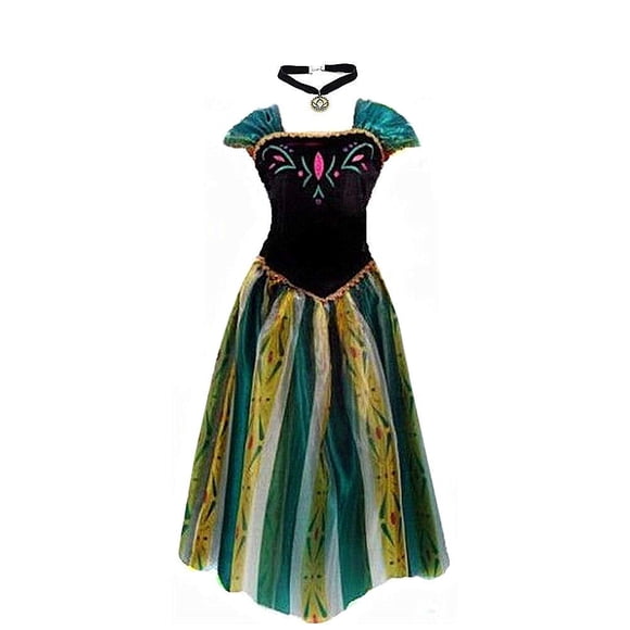 Big-On-Sale Princess Adult Women Anna Coronation Dress Costume Cosplay (S size for US 2-4)
