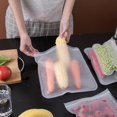 thumbnail image 2 of Sac Alimentaire en Silicone Réutilisable Sac de Stockage Alimentaire Auto-Scellant Sac Frais pour Réfrigérateur - Multicolore, 2 of 8