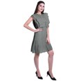 thumbnail image 3 of Moomaya Womens Ruffle Sleeve A,Line Schiffli Dress Solid Designer Party Dress, 3 of 6