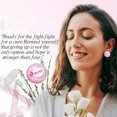 thumbnail image 1 of Pink Ribbon Stud Earrings For Breast Cancer Awareness Stylish And Elegant Accessories Earring For Women, 1 of 6