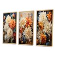 thumbnail image 3 of Designart "Chrysanthemums Autumn composition I" Floral & Botanical Framed Wall Art Set Of 3 - Beige Chrysanthemums Frame Gallery Set For Office Decor, 3 of 6