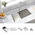 thumbnail image 3 of 32 Inch KABCO 16 Gauge Large Deep Modern Single Bowl Undermount Stainless Steel Workstation Kitchen Sink Work Station Sink Combo, 3 of 4
