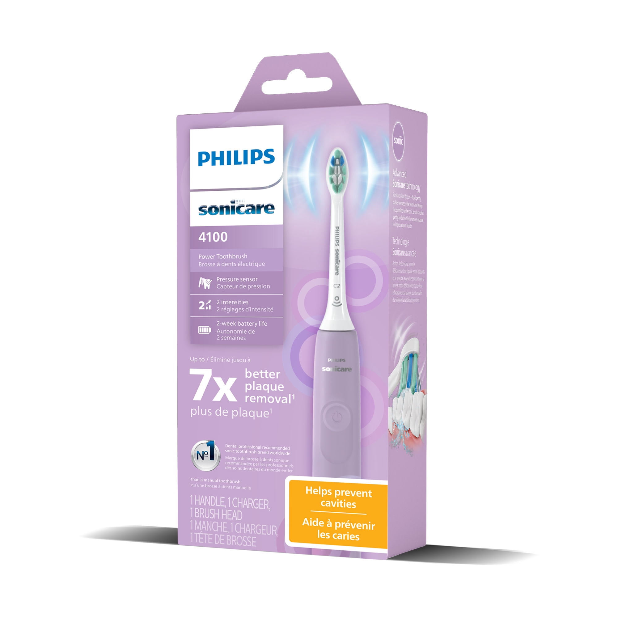 Philips Sonicare 4100 Brosse à Dents Rechargeable, Lilas Luxuriant Prismatique, HX3689