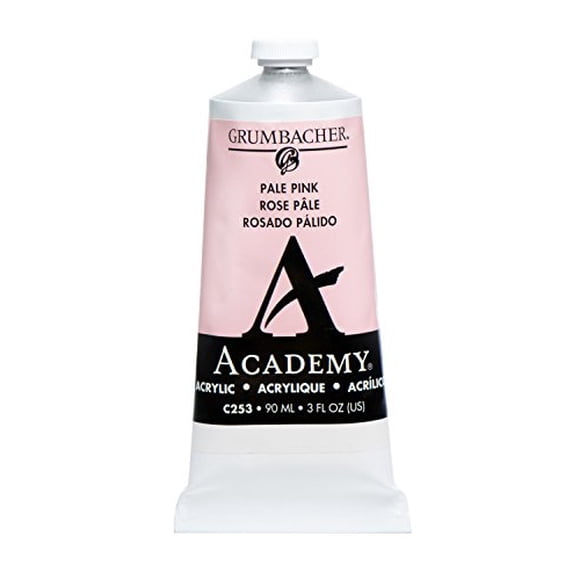 Grumbacher Academy Acrylic Paint, 90ml/3 oz Metal Tube, Pale Pink
